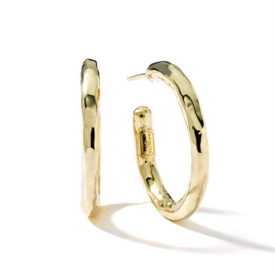 Ippolita Gold Small Hammered Hoop Earrings