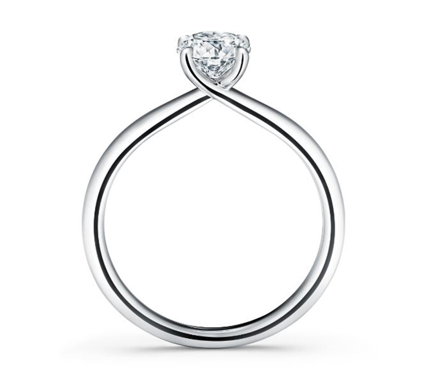 Hearts on Fire Platinum Vela Solitaire Diamond Enagement Ring