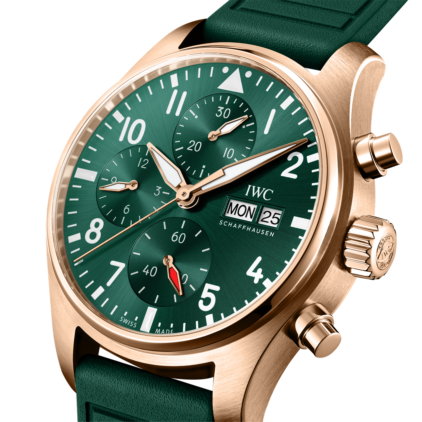 IWC Shaffhausen Pilot's Watch Chronograph 41 in Green & 18k Gold