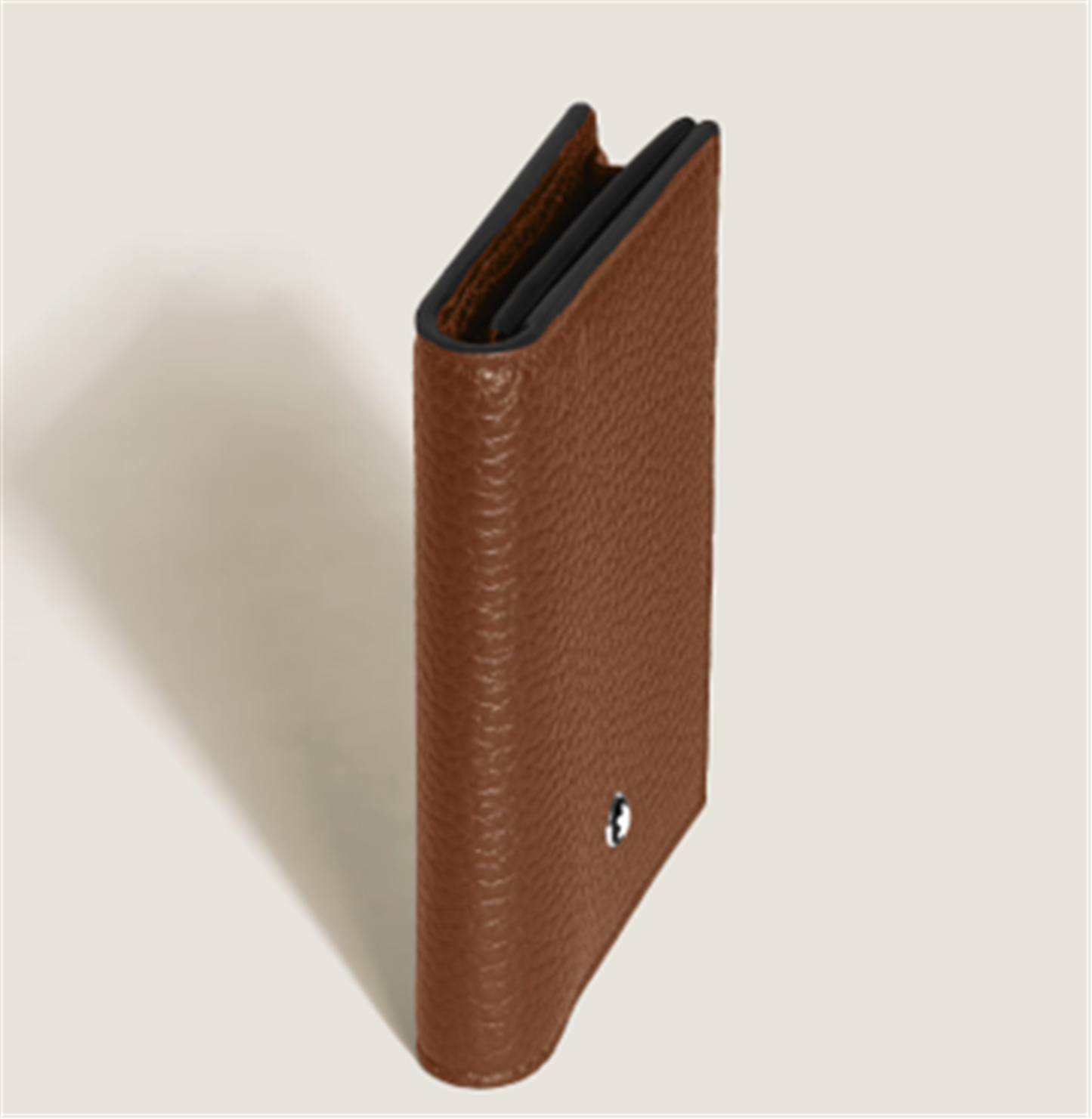 MontBlanc Card Holder 4cc in Fauve Grain Leather
