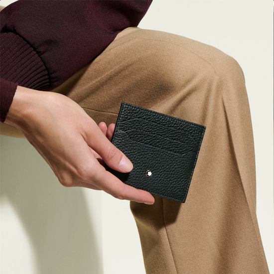Montblanc Grain 6cc Card Holder in Black
