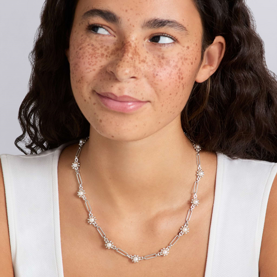 Lagos Fleur Pearl Link Necklace