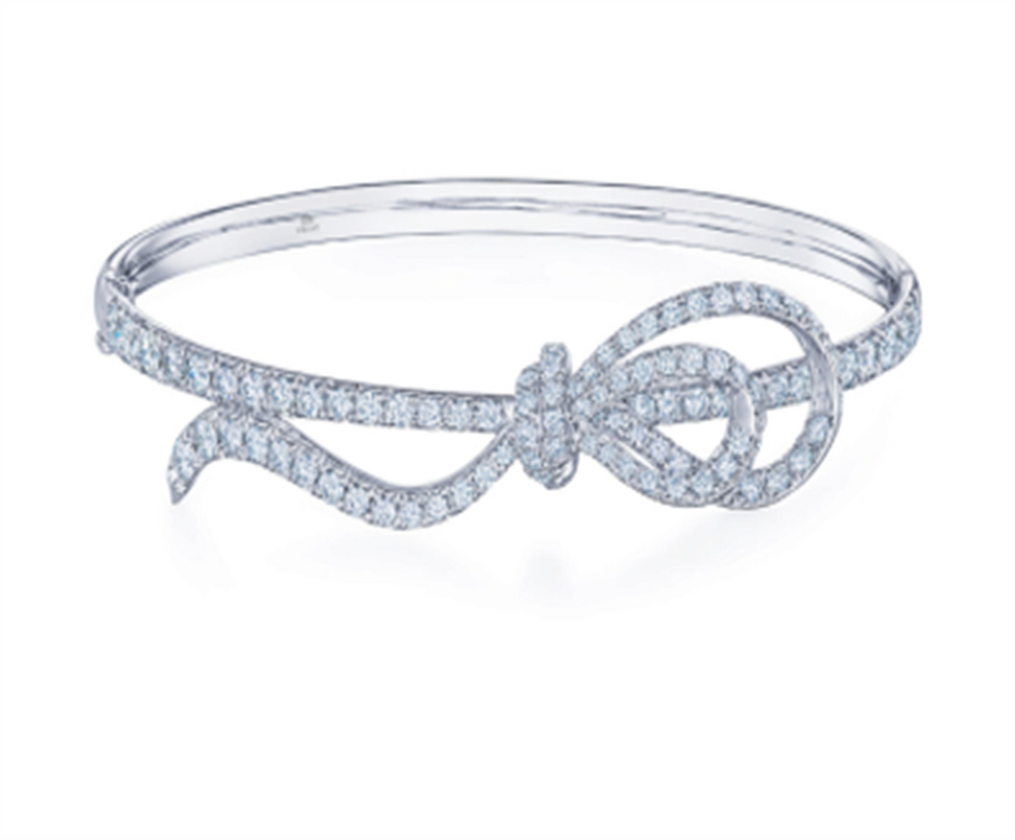 Kwiat Platinum Diamond Ribbon Bangle, 3.75 mm