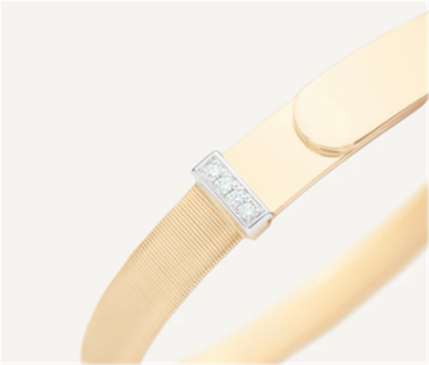 Marco Bicego Large Coil Bangle Bracelet w/ Diamond Pavé in 18k Gold