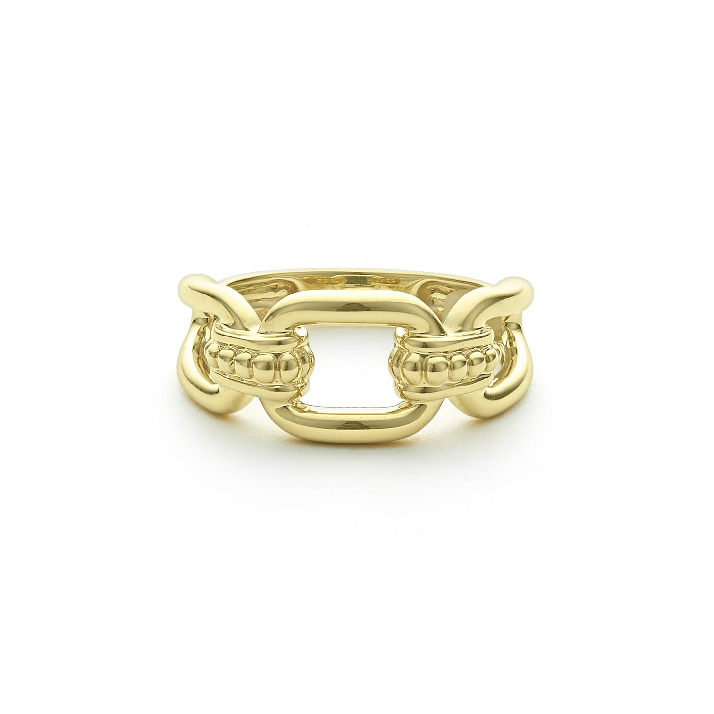 Lagos Gold Link Ring in 18k Gold