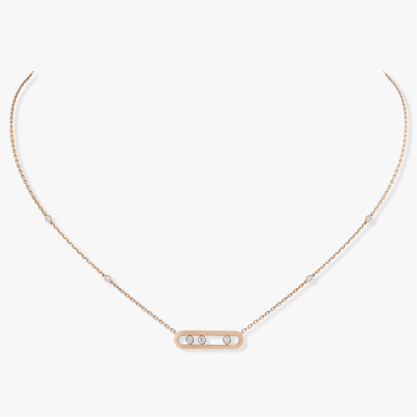 Messika Baby Move Rose Gold Diamond Necklace