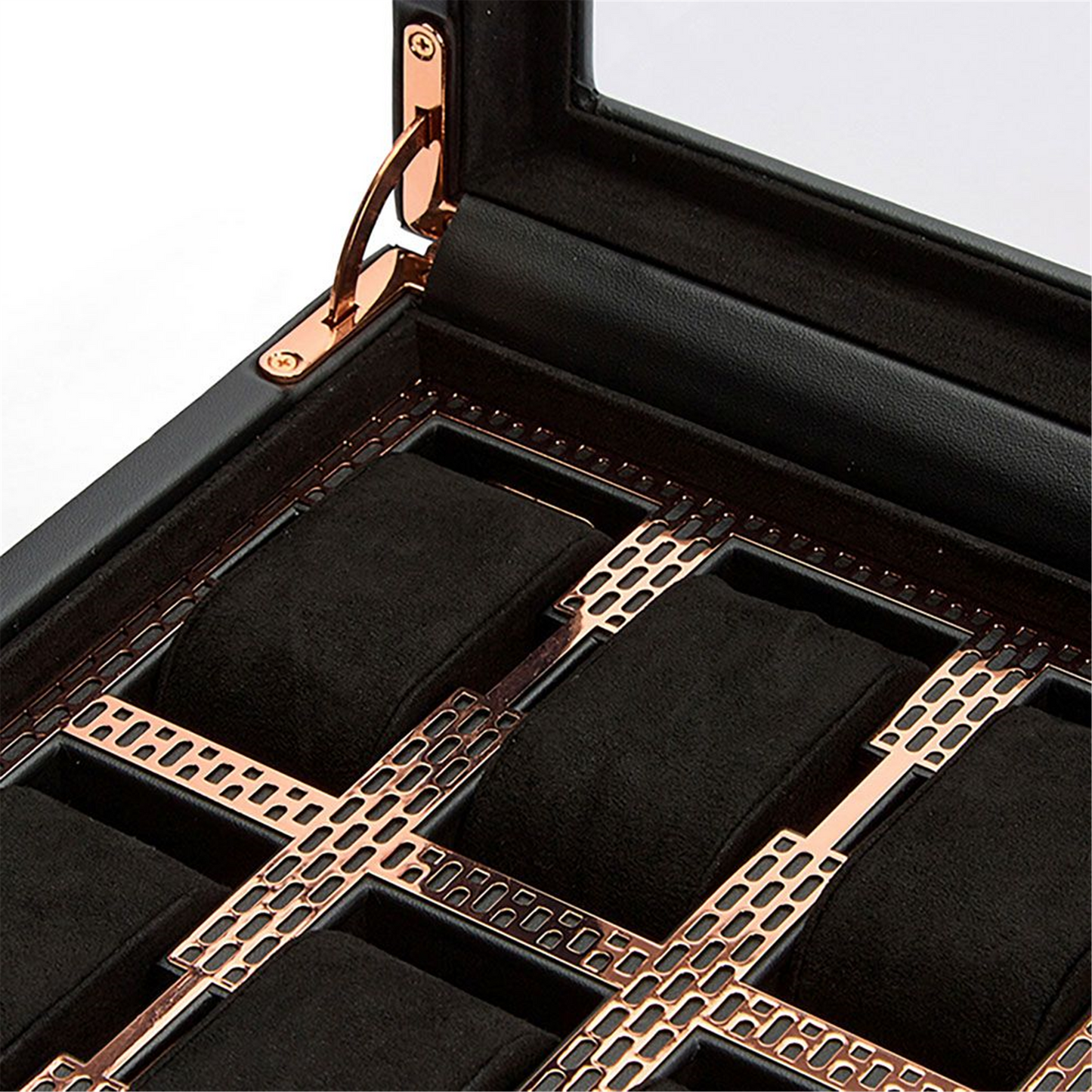 WOLF Vegan Leather & Copper Plated Axis 8 Piece Watch Box