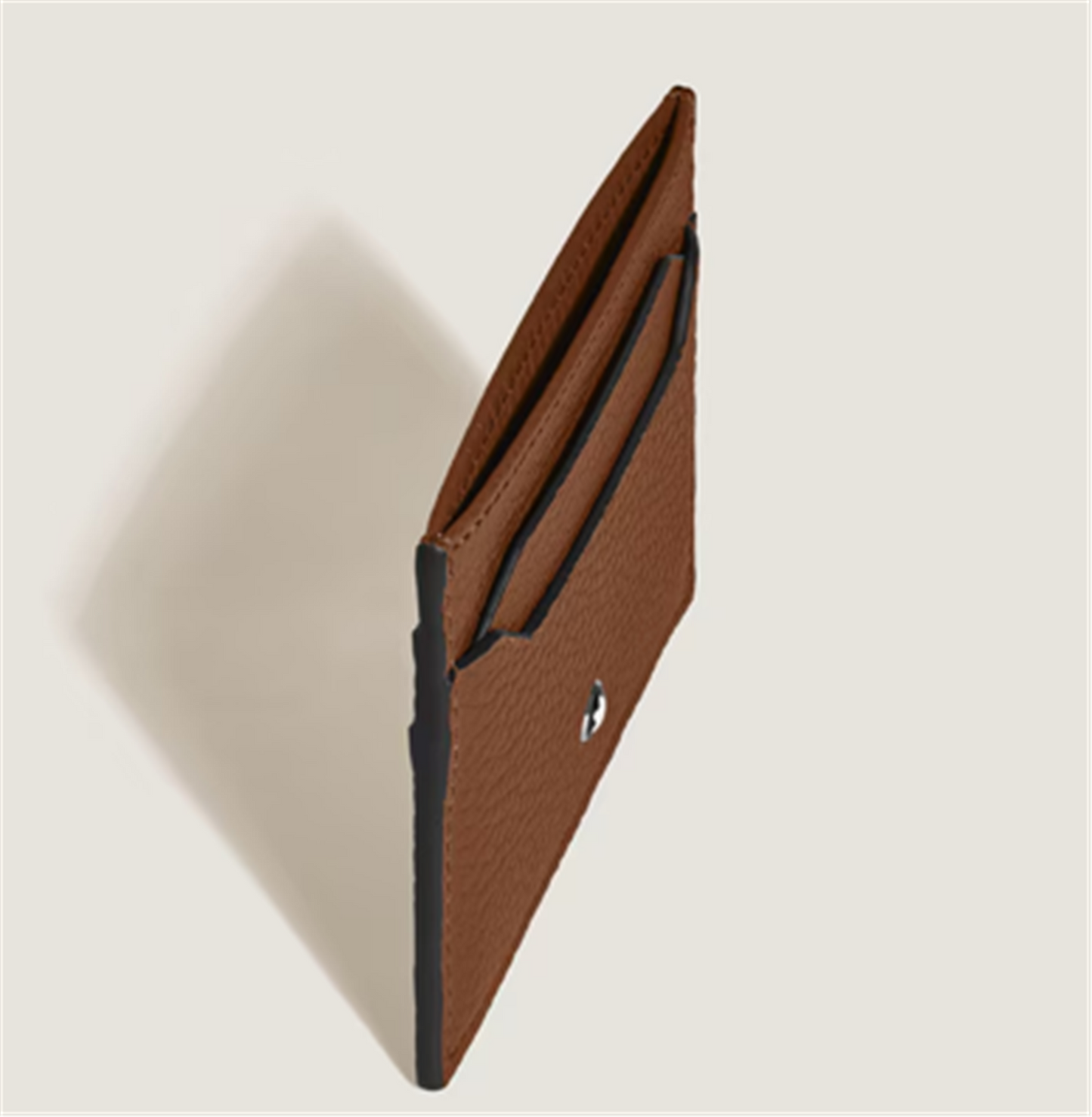 Montblanc 5cc Grain Fauve Leather Card Holder