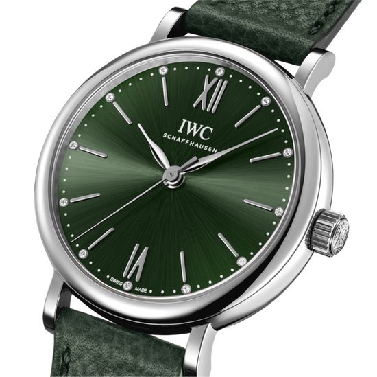 IWC Shaffhausen Portofino Automatic 34mm w/ Green Dial & Calf Strap