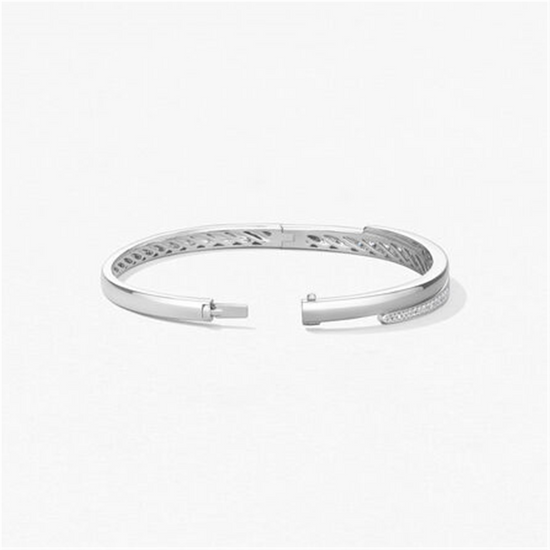 Hearts of Fire 1ct Vela Crossover Bangle in 18k White Gold