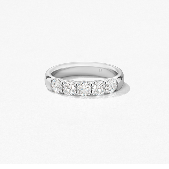 Hearts on Fire Signature 5-Stone Diamond Band in 18k White Gold