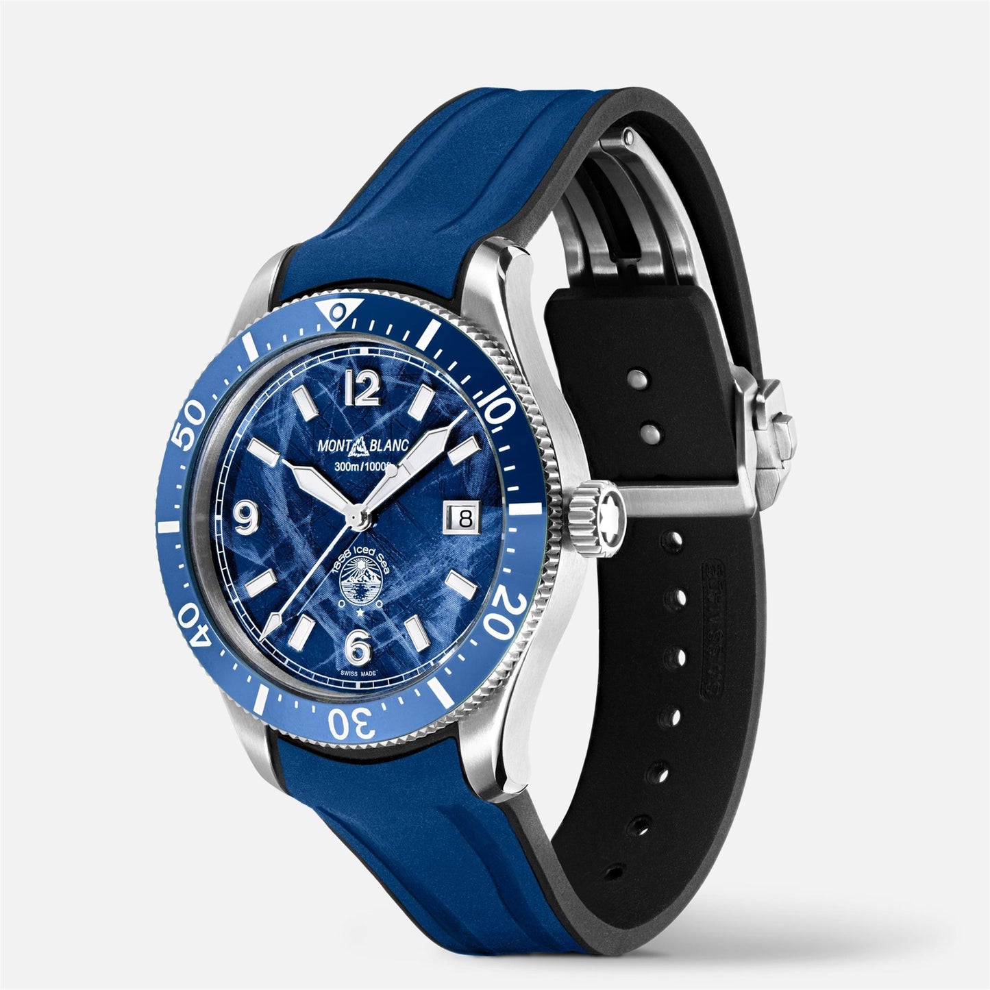 Montblanc 1858 Iced Sea Automatic Date in Blue