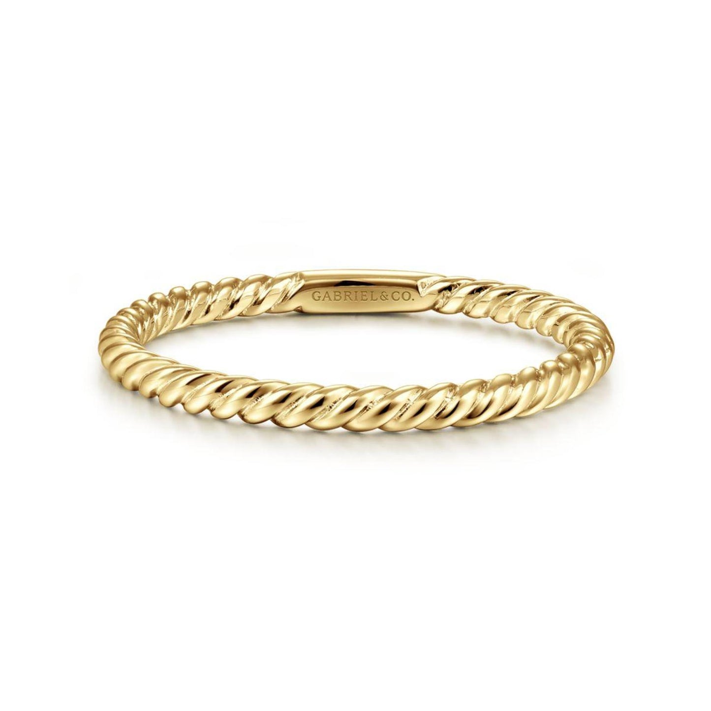 Gabriel & Co. Gold Twisted Rope Stackable Ring