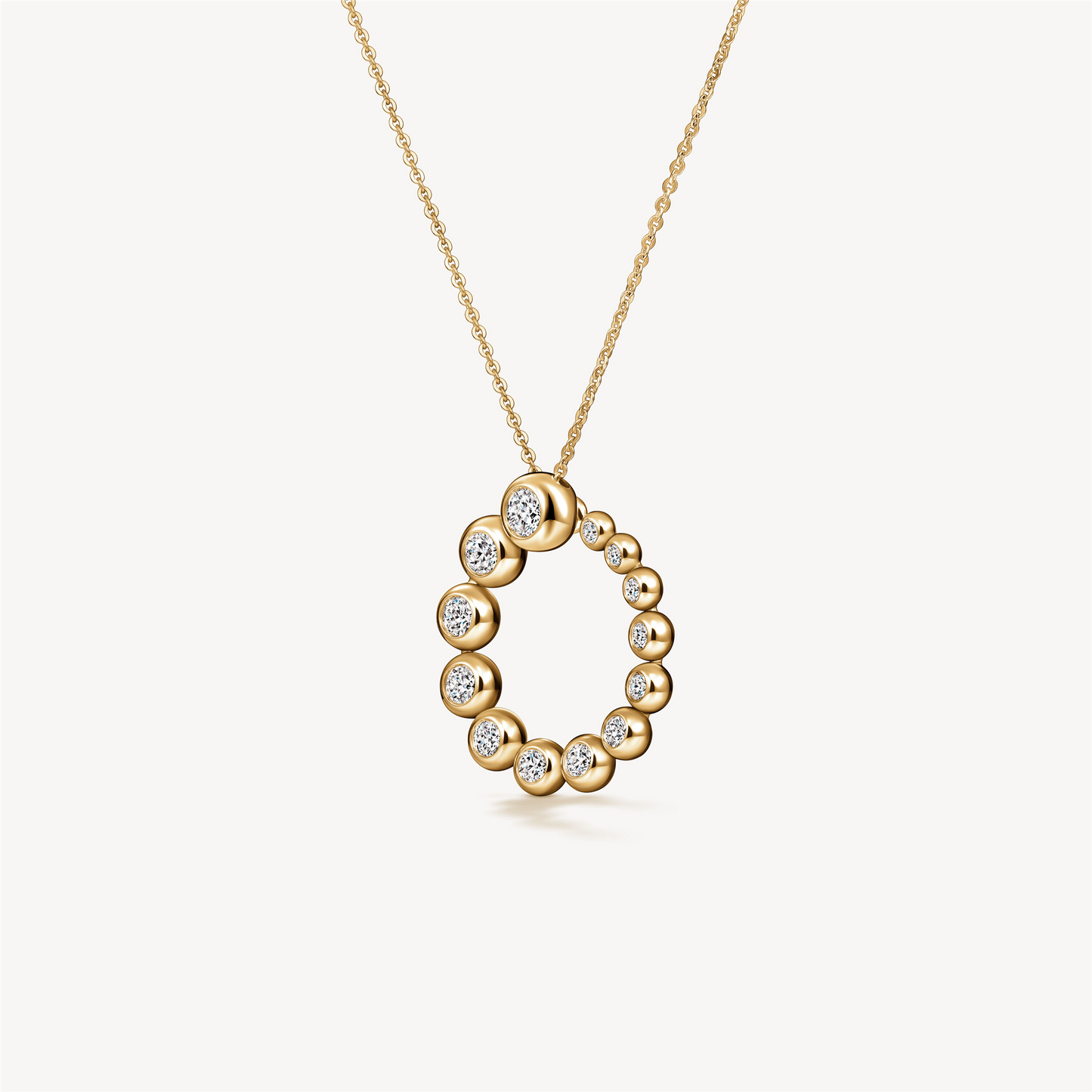 Hearts On Fire Dream Circle Convertible Pendant Necklace in 18k Yellow Gold