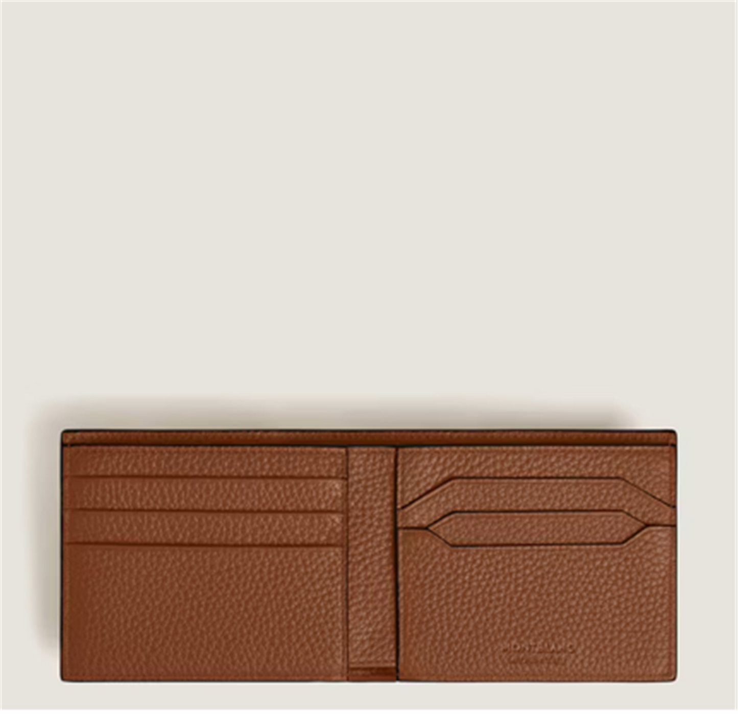 Montblanc 6cc Fauve Grain Leather Wallet