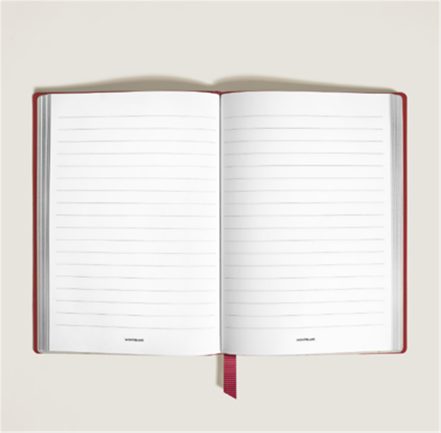 MontBlanc Medium Leather Notebook in Brick Red