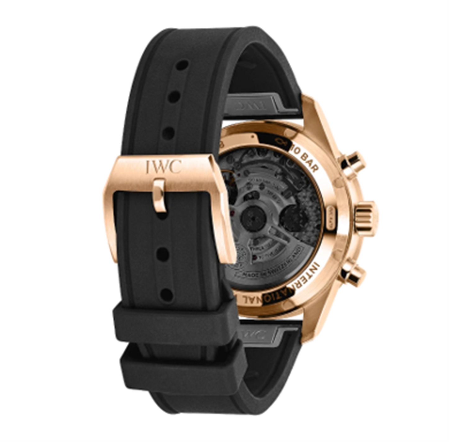 IWC Pilot's Watch Performance Chronograph 41mm in 18k Yellow Gold  - Black Dial & Black Strap
