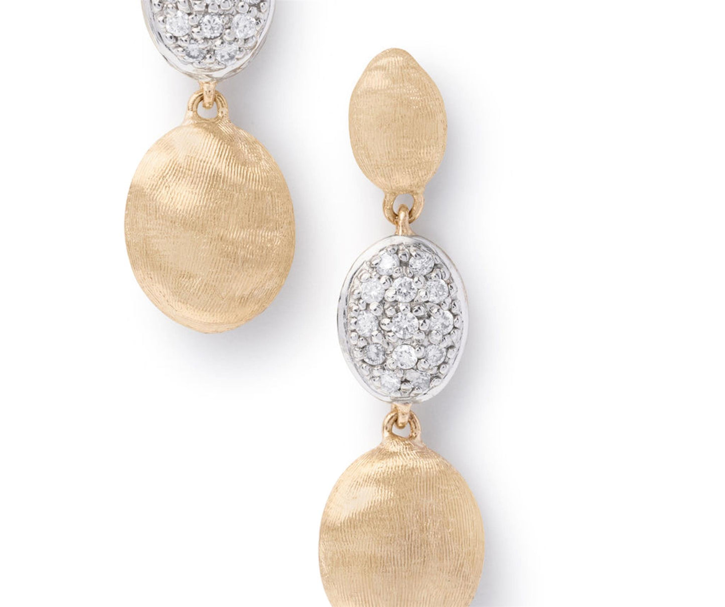 Marco Bicego Siviglia Gold & Diamond Triple Drop Earrings