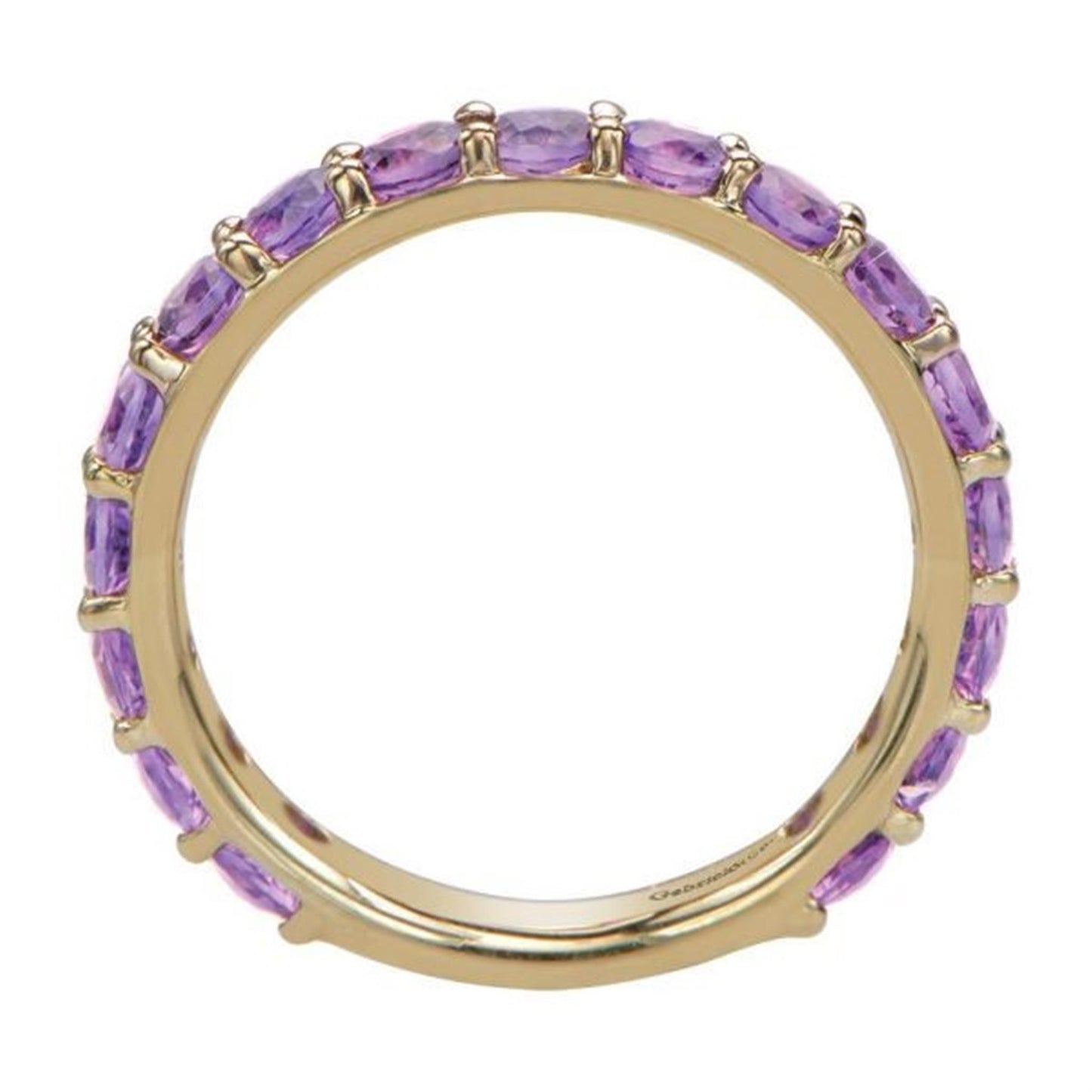Gabriel & Co. Gold & Amethyst Stackable Ring