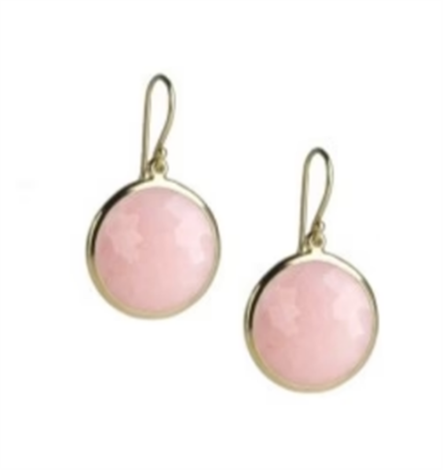Ippolita Lollipop Mini Drop Pink Opal Earrings in 18k Gold