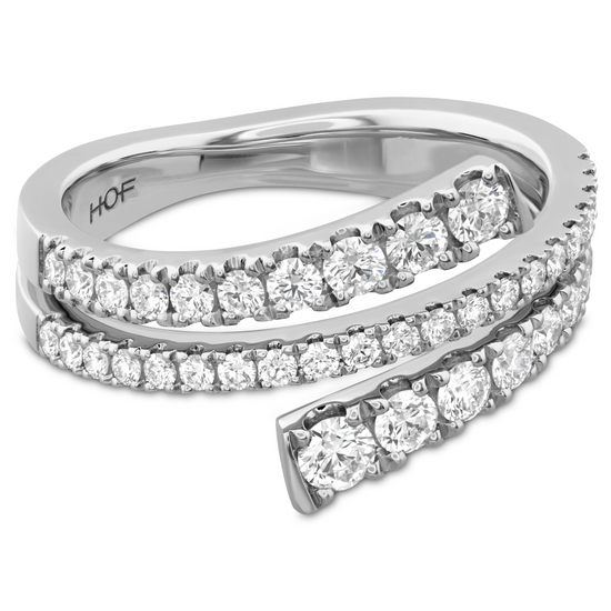 Hearts On Fire Grace Wrap Diamond Ring in 18k White Gold