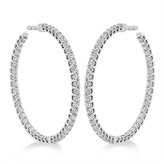 Hearts on Fire Inside Out Diamond Hoops, Medium