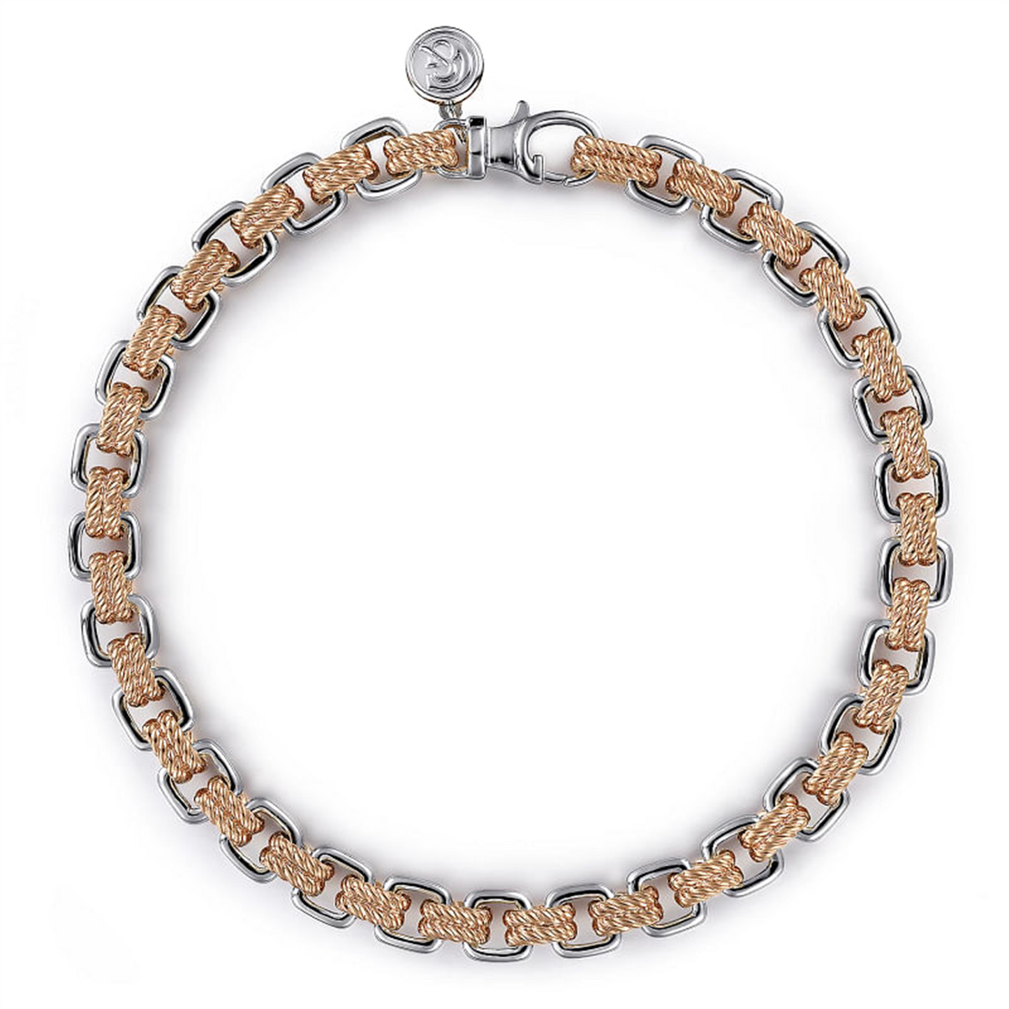 Gabriel & Co. Men's Two Tone Chain Bracelet