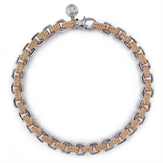 Gabriel & Co. Men's Two Tone Chain Bracelet