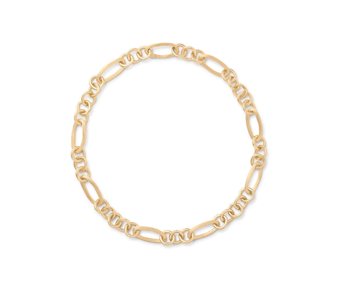 Marco Bicego Jaipur Gold Engraved & Polished Alternating Link Necklace