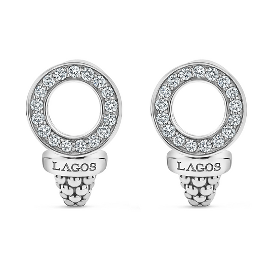 Lagos Caviar Diamond Circle Earrings
