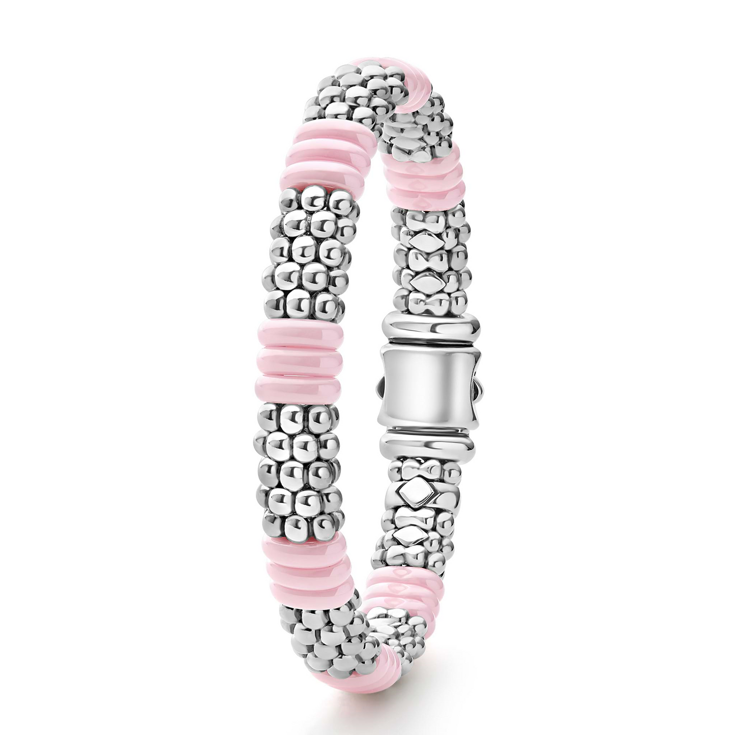Lagos Pink Ceramic Caviar Beaded Bracelet