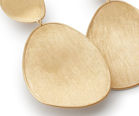 Lunaria Yellow Gold Large Double Drop Earrings