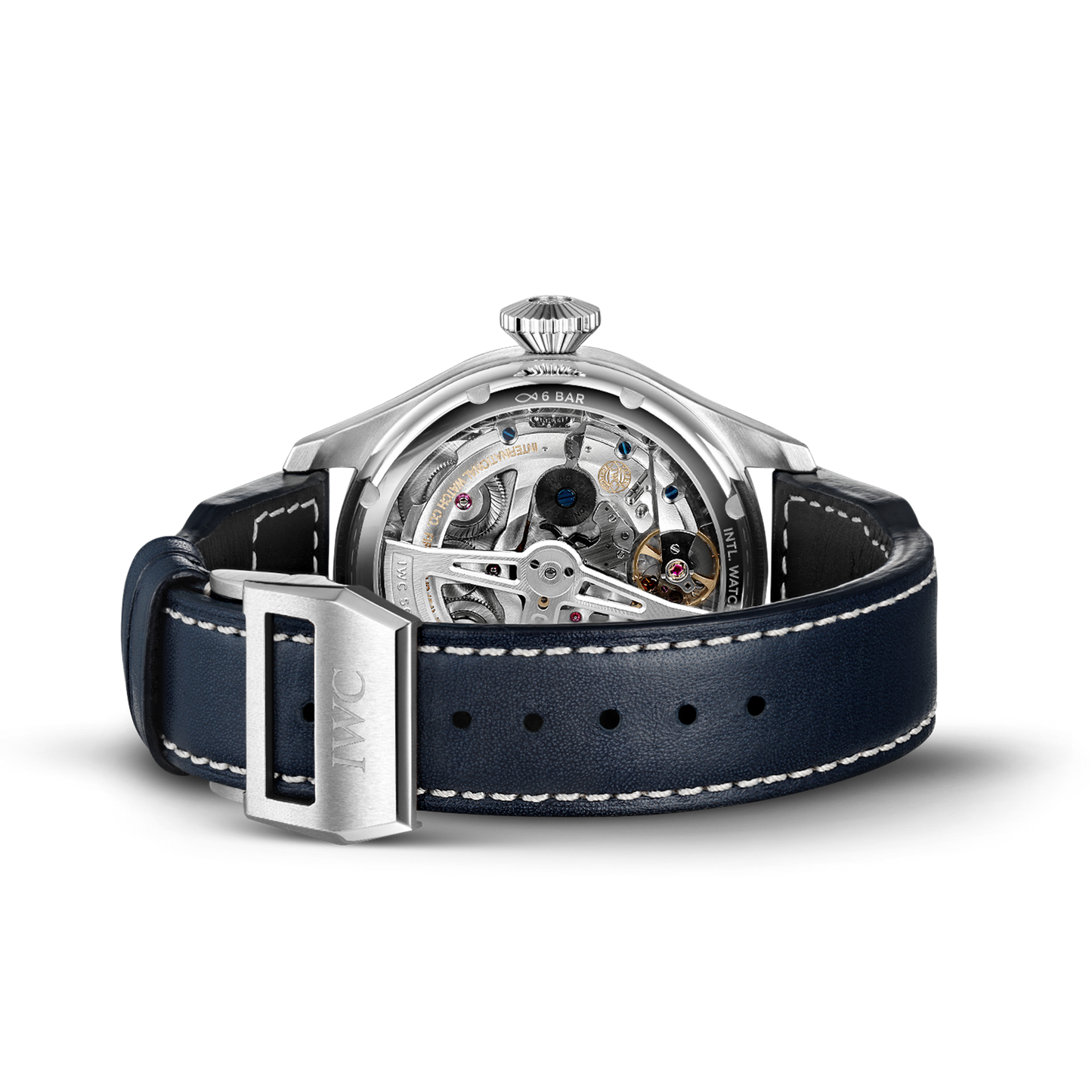 IWC Shaffhuasen Big Pilot's Watch Perpetual Calendar 46mm w/ Blue Dial & Blue Calf Strap