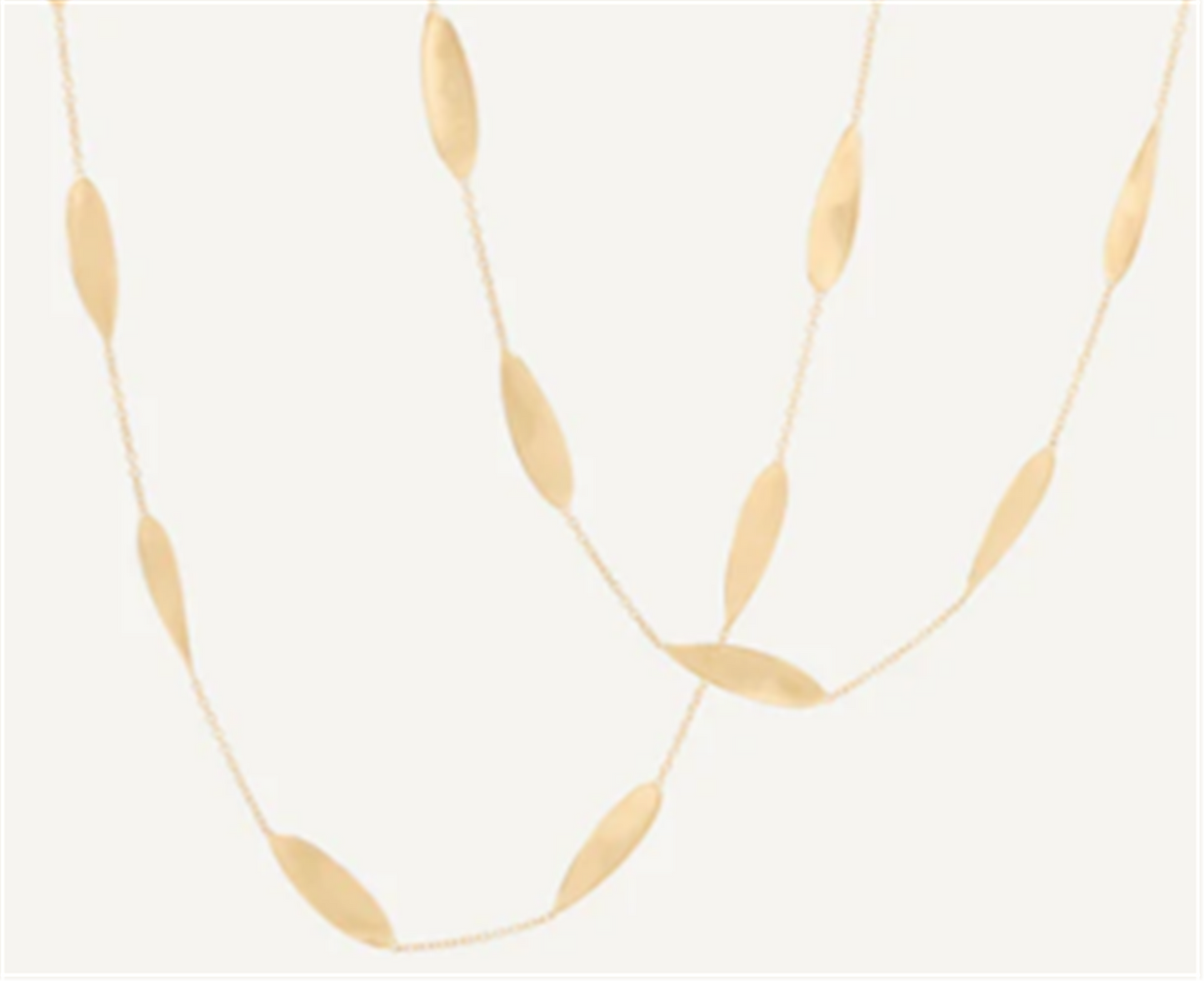 Marco Bicego Lunaria Long Station Necklace in 18k Gold