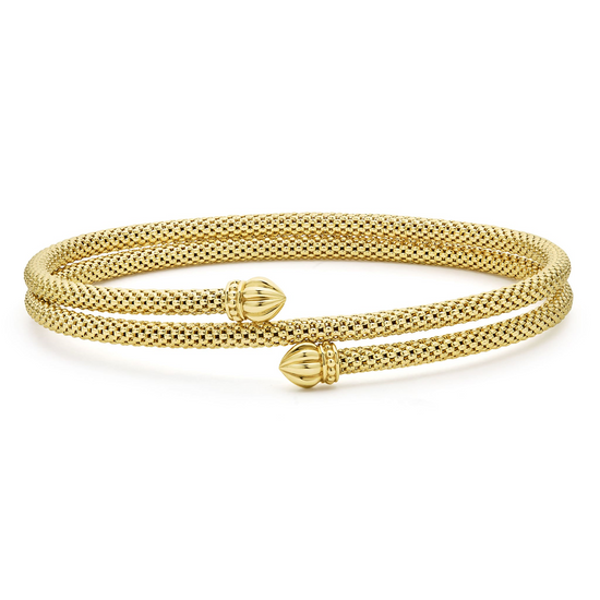 Lagos 18k Gold Double Wrap Bracelet