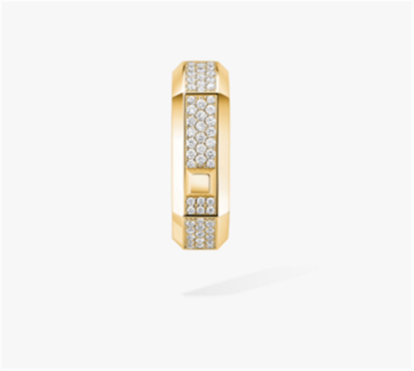 Messika Moderniste Single Pavé Diamond Hoop, Medium in 18k Yellow Gold