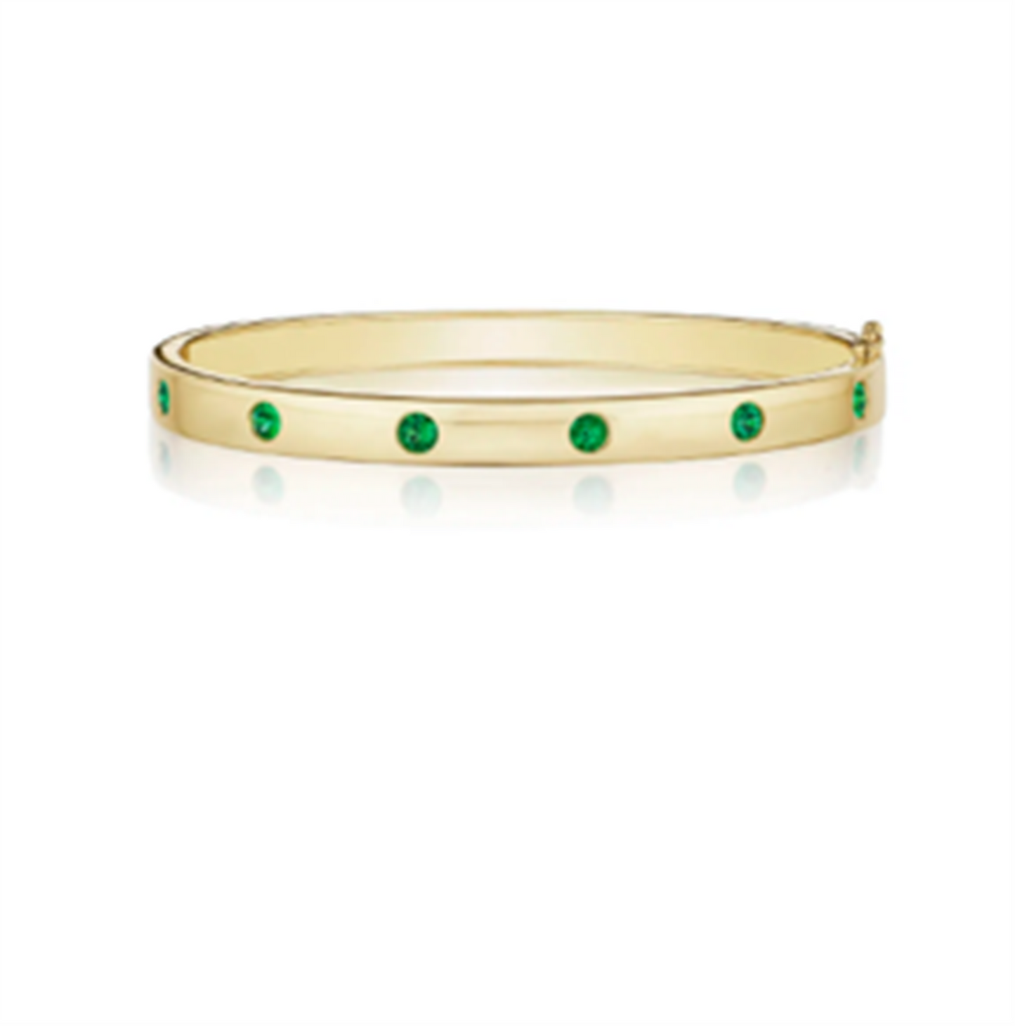 Penny Preville Moderne Deco Burnished Emerald Bangle Bracelet