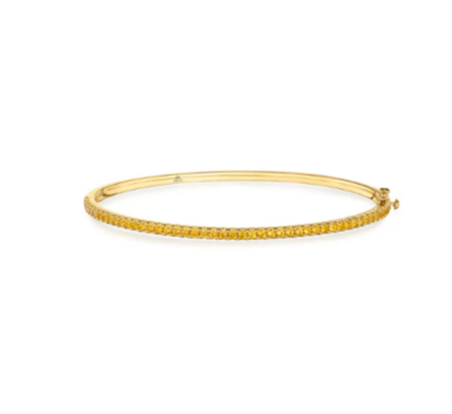 Kwiat Stackable Slim Bangle Bracelet w/Yellow Sapphires in 18k Gold