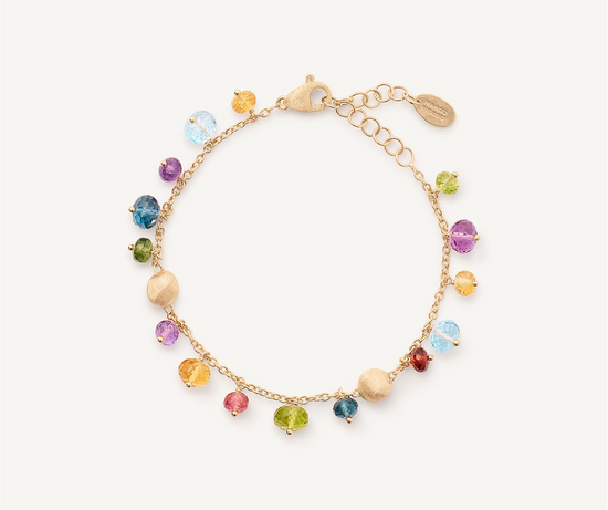 Marco Bicego Africa Multicolored Gemstone Charm Bracelet