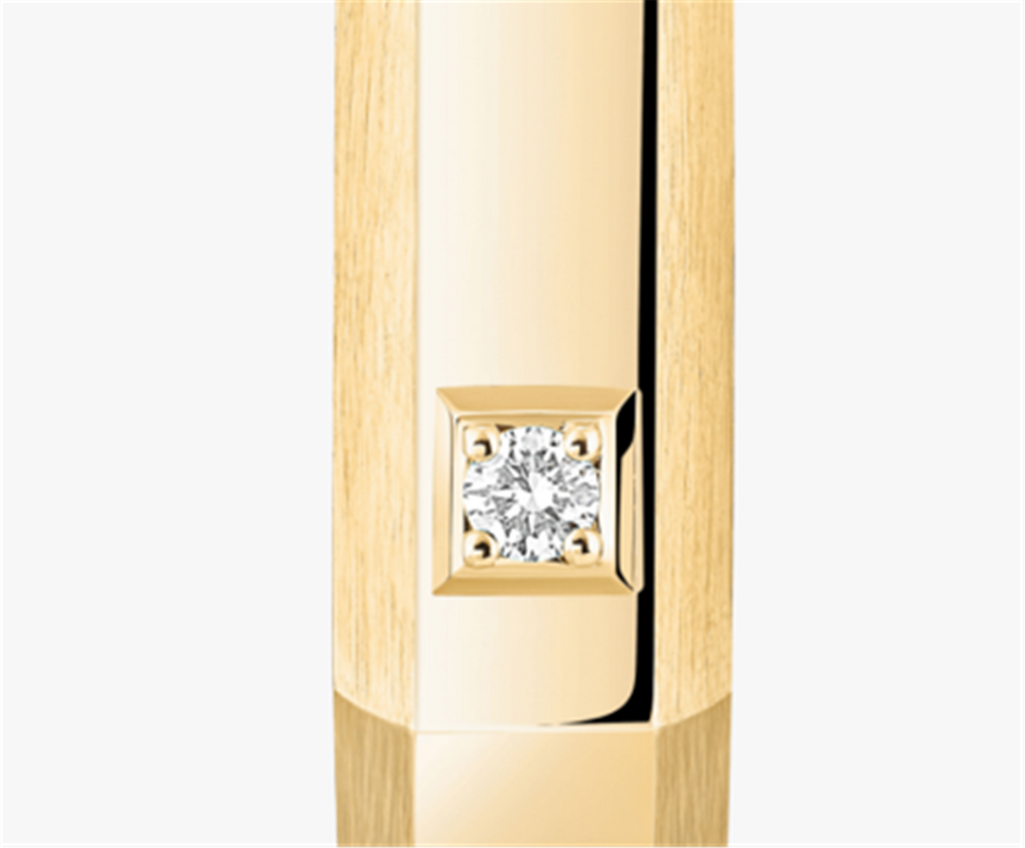 Messika Moderniste Single Hoop Diamond Earring, Medium in 18k Yellow Gold
