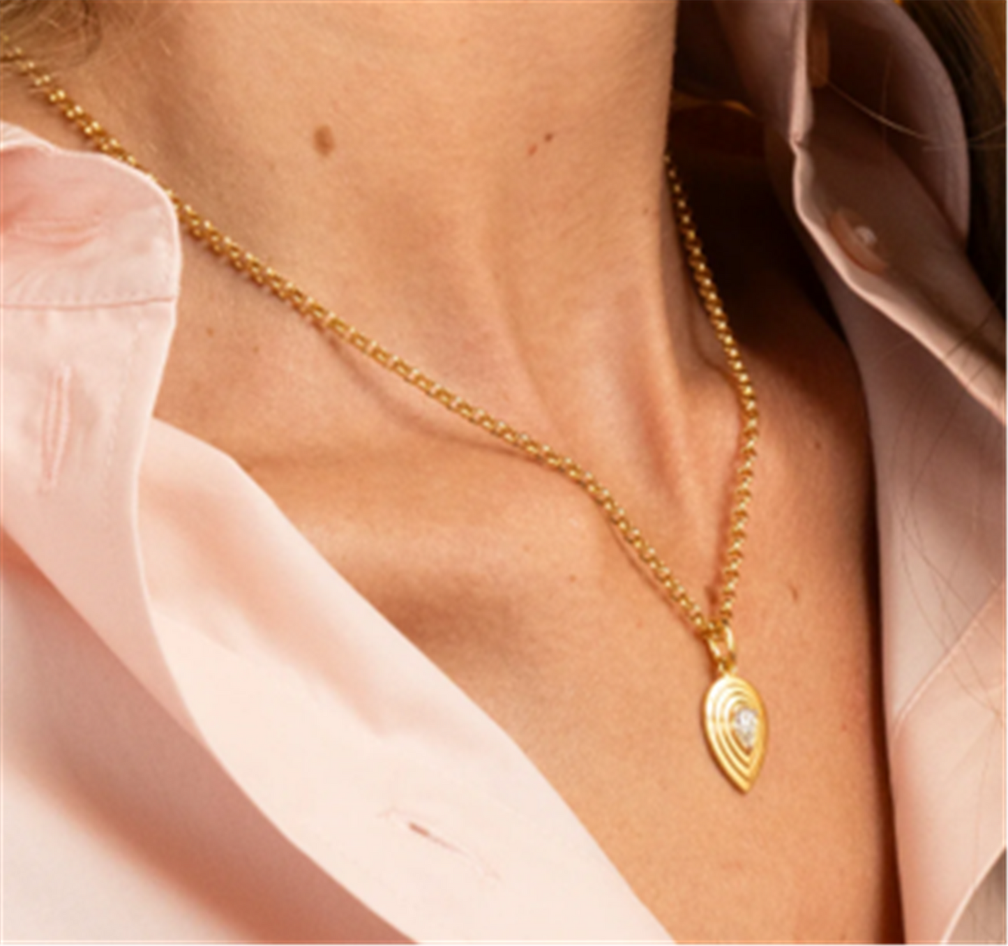 Phillips House Pear Shape Diamond Layered Pear Necklace in 18k Yellow Gold &Platinum
