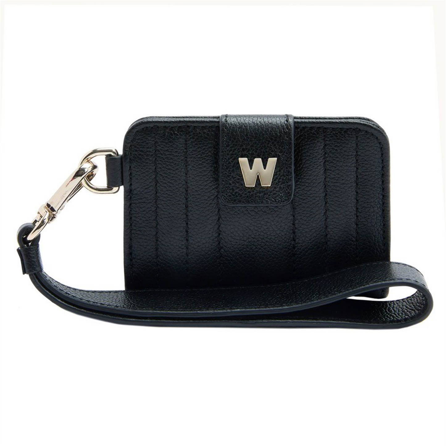 WOLF Mimi Credit Card Holder with Wristlet in Black