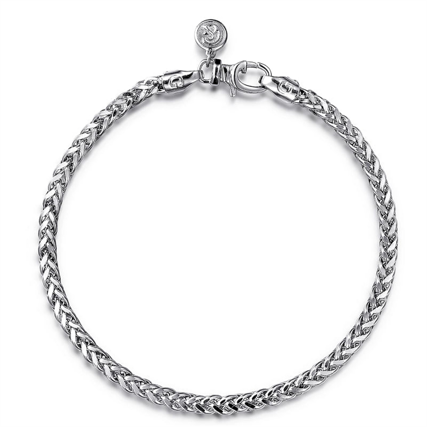 Gabriel & Co. 925 Sterling Silver Men's Wheat Chain Bracelet - style #TBM4807SVJJJ