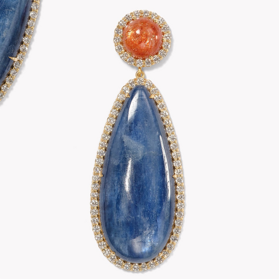 Jamie Turner Elevated Alice Drop Earrings w/ Diamonds  in 18k Yellow Gold