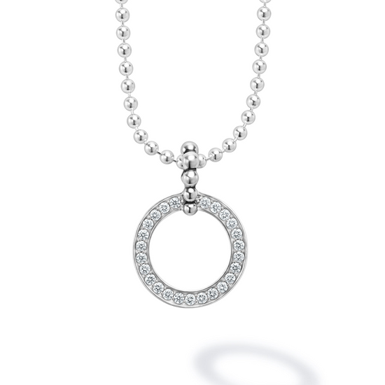 Lagos Circle Diamond Pendant Necklace