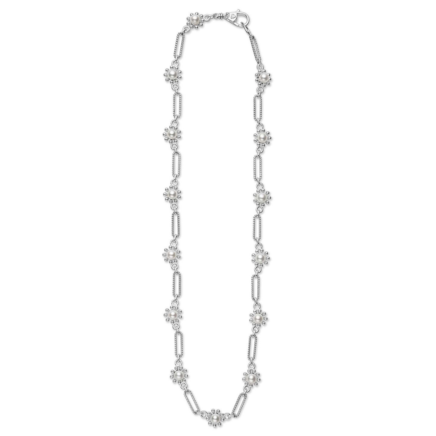 Lagos Fleur Pearl Link Necklace