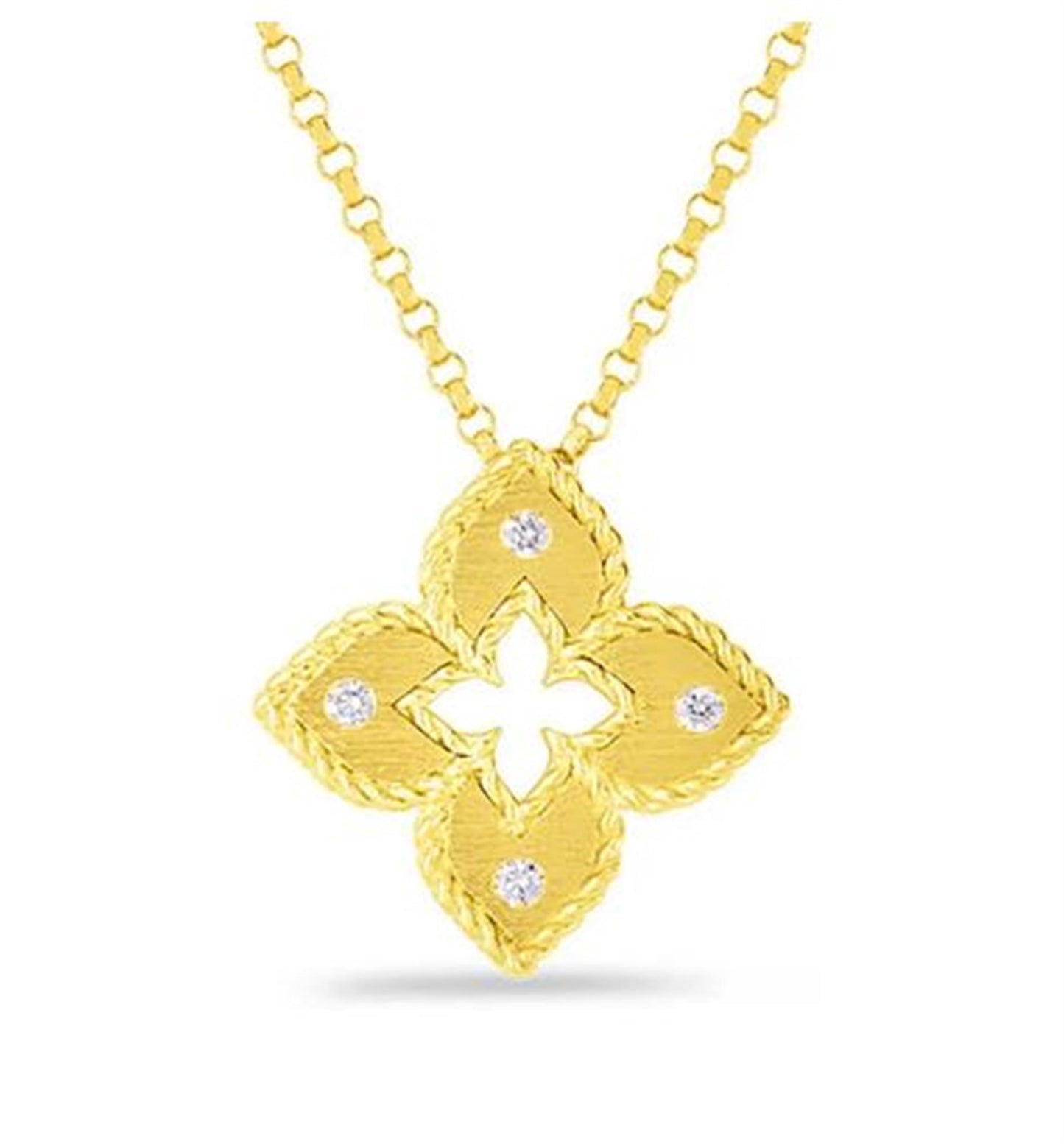 Roberto Coin Venetian Princess Flower Diamond Pendant