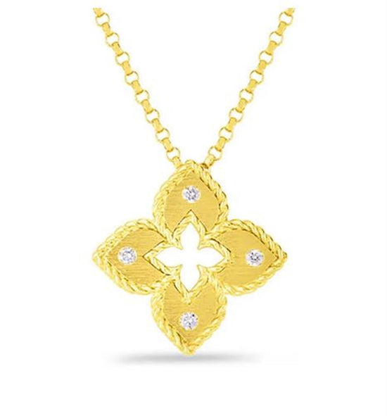 Roberto Coin Venetian Princess Flower Diamond Pendant