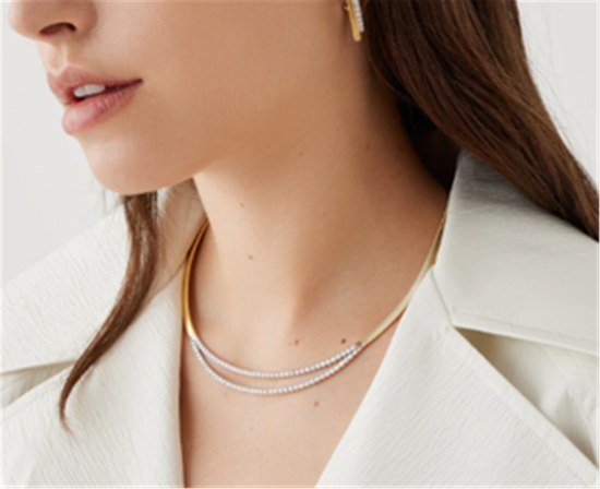 Marco Bicego Masai Handmade 2.02ct Dbl Row Diamond Necklace