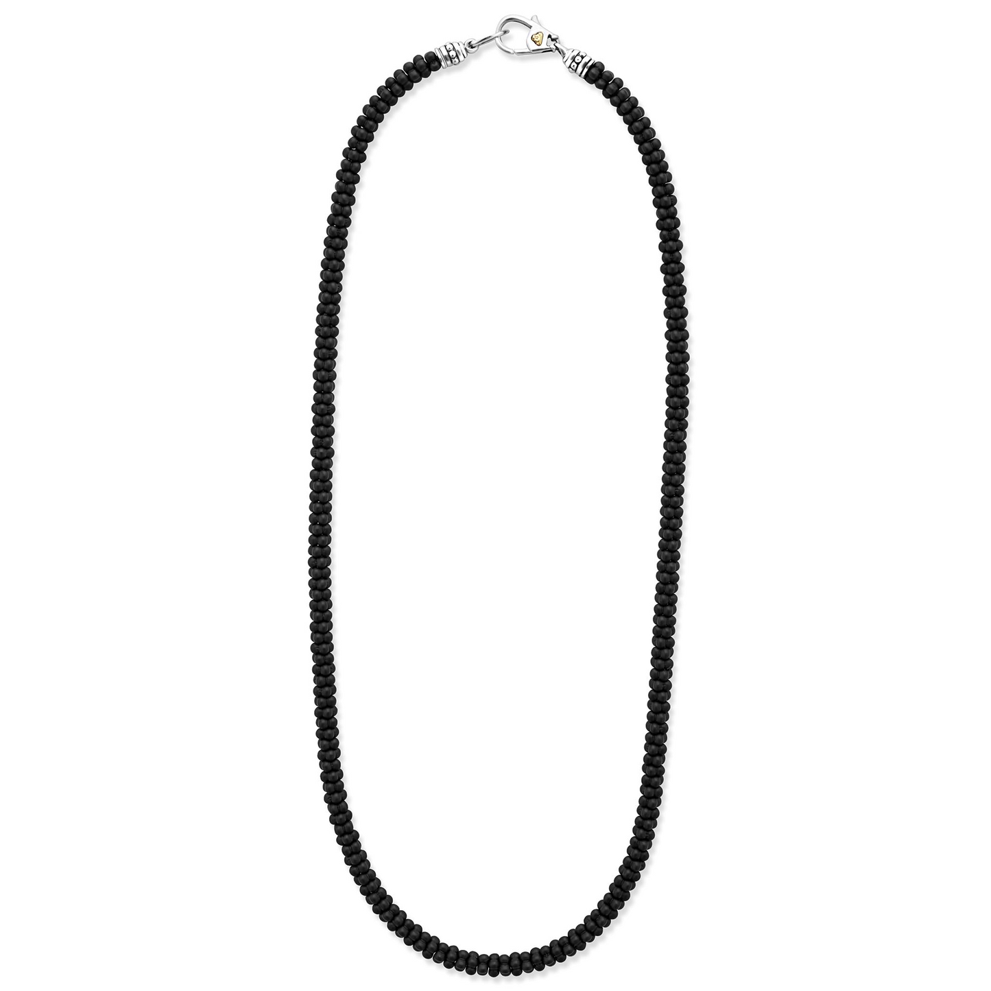 Lagos Matte Black Ceramic Beaded Necklace